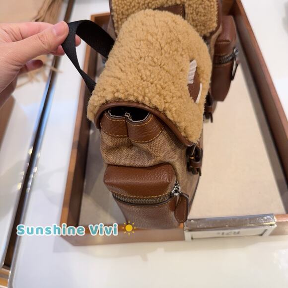 NWT Coach Sprint Sling PackIn Signature Canvas CDB70 Gunmetal - Picture 2 of 8